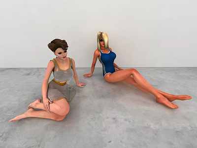 Beauty model 3d model