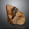 Natural Orange Rock Formation With Textured Surface And Smooth Edges 3d model