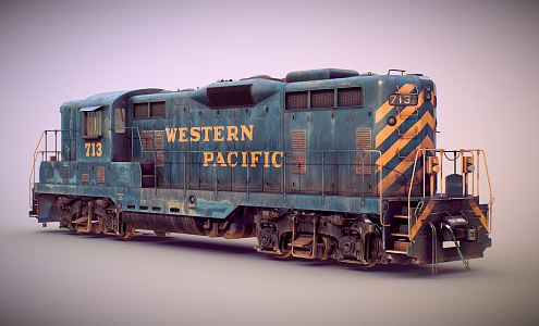 STEAM TRAIN INDUSTRIAL LOFT TRAIN 3d model