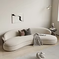 modern curved multi-person sofa curved sofa 3d model