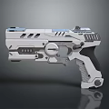 Futuristic Sci Fi Pistol With Advanced Mechanical Design And Ergonomic Grip