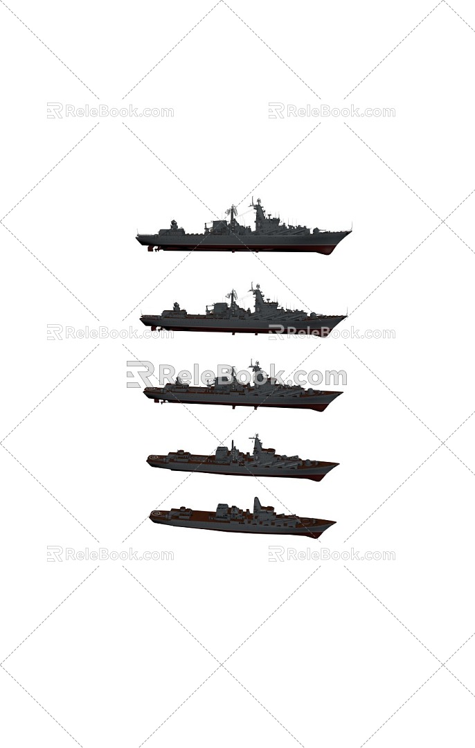 Glory class cruiser Soviet battleship USS Moscow cruiser Russian cruiser 3d model