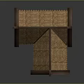 Traditional Cottage Architecture With Thatch Roof Stone And Wooden Walls Wooden Framed Windows