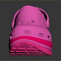Pink Platform Clogs With Perforated Design And Adjustable Back Strap For Daily Wear 3d model