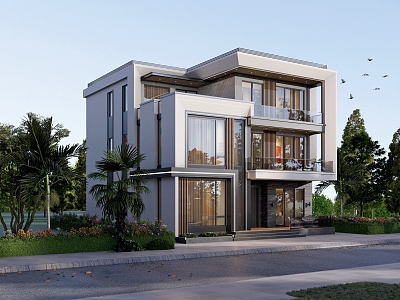 Modern single-family villa model