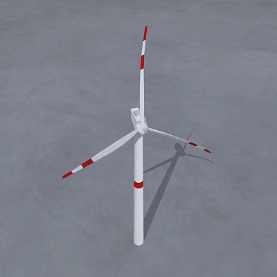 modern wind power generator force generator 3d model