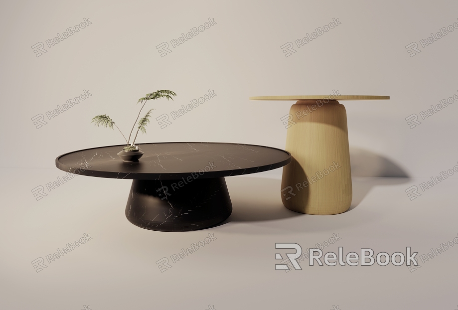 Modern living room coffee table model