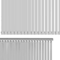 Modern White Vertical Window Blinds for Stylish Home Interior Decoration 3d model