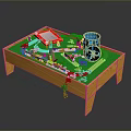 Battlefield Sand Table Sand Table Science Fiction Table Cyber Table Wooden Table Long Table Square Table Long Wooden Table 3d model