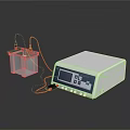 Laboratory Power Supply Equipment With Green Lid Tank Connected Wires And Digital