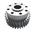 Industrial Metal Gear Component With Multiple Holes And Toothed Edges For Machinery Use