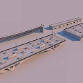 Modern And Arch Bridges Over Water With Vehicles And Traffic Movement