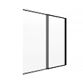 Double Panel Interior Doors With White Surface And Black Frames 3d model
