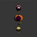 Colorful Various Fresh Sliced Fruits Display On Black Background With Lemon Orange Pumpkin And Avocado