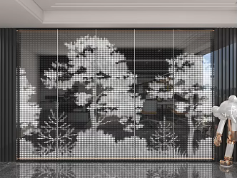 Modern background wall 3d model