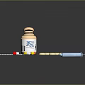Various Medical Supplies Including Pill Bottle Blister Pack Capsules And Syringe