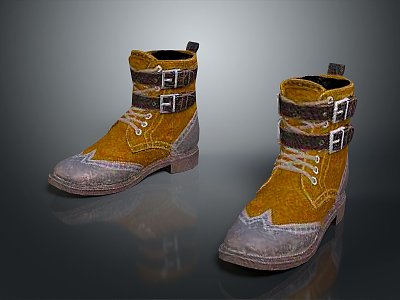 Cotton Shoes Warm Shoes Cold-proof Shoes Realistic 3d model