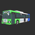 Green White Blue China Pure Electric Modern City Bus Exterior Design