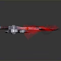 Ornate Battle Axe With Red Flame Effects And Intricate Metallic Carvings