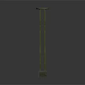 Metal Vertical Column With Circular Ring Design And Stable Base Structure