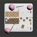Gingerbread House With Colorful Candy Roof Chimney Smoke Pink Trees Candy Canes And Snowy Base