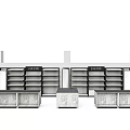 Retail Store Display Shelves With Multiple Layers And Counter Design