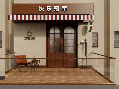 American Door Head 3d model