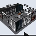 Modern Clothing Store Interior With Glass Front Mannequins And Clothing Displays