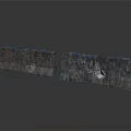 Weathered Concrete Road Barriers With Textured Surface And Metal Rings