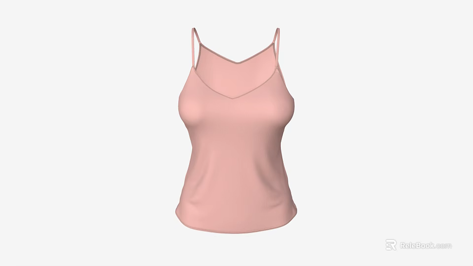 Light Pink Sleeveless Camisole Women Casual Summer Fashion Vest Top 3d model 