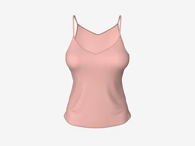 Light Pink Sleeveless Camisole Women Casual Summer Fashion Vest Top 3d model