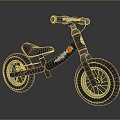 Kids Black Balance Bike With Stylish Design For Safe Outdoor Riding