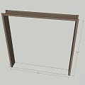 Wooden Frame Structure With Detailed Dimension Measurements For Furniture Components