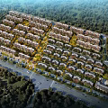 Aerial Planning of Neatly Arranged Residential Community With Trees and Roads