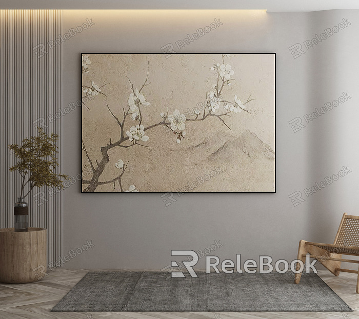 New Chinese Plant Painting Decorative Painting model