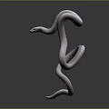 snake cobra venomous snake python reptile cold-blooded animal reptile 3d model
