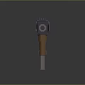 Futuristic Sci Fi Pistol Weapon With Gray Brown Grip Barrel And Body Design