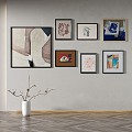 modern retro decorative painting 3d model