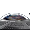 2024 World Manufacturing Conference Stage With Landscape Backdrop And Audience Seats