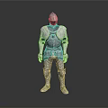 Detailed Medieval Knight Armor Full Body Silver Metallic Warrior Suit with Helmet