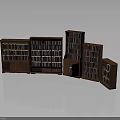 Wooden Bookcase Furniture Multiple Units With Shelves Drawers And Doors For Home Library Storage