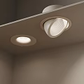 Recessed Ceiling Lights Installed In Corner With Modern Design And Warm Illumination