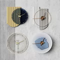 Modern Clocks with Geometric Shapes Colorful Dials and Minimalist Frames for Interior Wall Decor