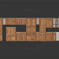 Wooden Kitchen Cabinets With Multiple Storage Units And White Countertop Design