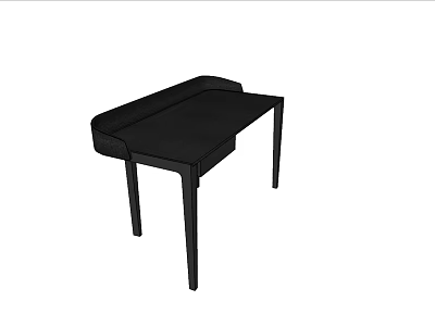 Modern Black Desk With Minimalist Design And Sleek Legs For Home Office 3d model