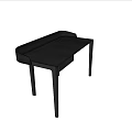 Modern Black Desk With Minimalist Design And Sleek Legs For Home Office