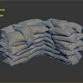 Durable Stacked Sandbags Essential Household Supplies For Emergency Flood Prevention