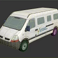 White Van With Luxurious Journey Text And Colorful Logo Design