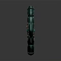 Decorative Green Sword With Long Blade Purple Wrapped Hilt And Fantasy Design