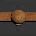 Handcrafted Wooden Stamp With Round Top And Square Base Design